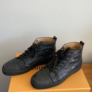 Christian louboutin mens python sneakers